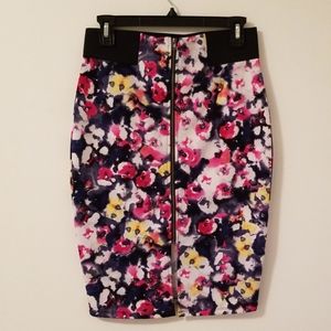 Floral pencil skirt